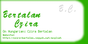 bertalan czira business card